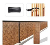 Clôture de jardin en bambou écologique - 50 cm à 140 cm - Barrière décorative pour terrasse et jardin - Bambou naturel élégant et durable pour une meilleure intimité et un style extérieur