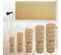 Clôture de jardin en bambou naturel écologique pour balcon, terrasse et jardin - Solution de clôture - 0,61 m x 25 m