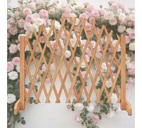 Clôture de jardin en bois autoportante et extensible, clôture de sécurité intérieure en bois, adaptée aux jardins, cours, patios et potagers.(Brown,180 * 100cm)