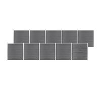 Clôture de jardin en composite bois-plastique et aluminium - vidaXL - 1737x186 cm - Gris