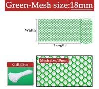 Clôture De Jardin En Maille Pour La Maison,Filet Anti-Chute Pour Animaux De Compagnie,Grille En Plastique Pour Fenêtre,Filet De Protection Contre Les Chutes Pour - Type Mesh 18mm-Green-Width 0.5m