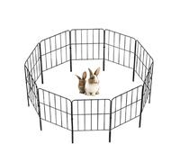 Clôture de jardin en métal - 10 pièces - Clôture décorative pour terrasse, cour, balcon, , fleurs, lapins, chiens