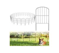 VEVOR Clôture de Jardin en Métal 61x33 cm Lot de 28 sans Creusage Barrière pour Animaux Espacement de Pointes 5,08 cm Clôture Métallique Décorative pour Chien Cour Terrasse Extérieur Noir