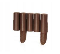 Clôture de jardin en plastique marron, 2,4 m, pour pelouse