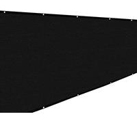 Clôture de jardin en polyéthylène haute densité résistant aux UV 0,9 x 1,2 m - Options de hauteur 0,6 à 1,2 m - Avec boutonnières métalliques pour une meilleure intimité - Noir