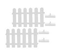 Clôture de Jardin en PVC Blanc Base et Piquet de Sol | Bordure Décorative pour Parterre de Fleurs, Surface Lisse sans Odeur, Finition Polie, Usage Extérieur
