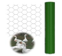 Clôture de jardin en treillis soudé - 50 cm de hauteur - Filet en plastique revêtu de PVC - Grillage de jardin - Film en maille anti-rats - Longueur : 25 m