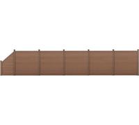 Clôture de jardin en WPC avec pente Paravent Clôture à lamelles 183x973cm [neu.holz]