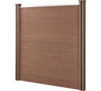 Clôture à 2 Poteaux Bois Composite WPC Marron 183 x 187 cm [neu.holz]