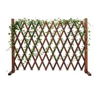 Clôture de Jardin Extensible, Treillage Autoportant, Claustra en Bois Rétractable, Séparateur de Pièce Instantané, Barrière Extensible pour Animaux Maison, Patio, Balcon(Brun,120cmHx200cmL)