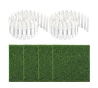 Clôture de jardin féerique, petite clôture de 89 cm - Panneau blanc décoratif avec 4 pièces d' artificielle pour intérieur, maison, garçons et filles