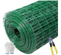 Clôture de jardin, grillage métallique 6 x 6 cm, diamètre du fil 2,3-3,4 mm, idéal pour protéger les semis, légumes, fruits, plantes (1,5 x 30 m, 3 mm) - Solution extérieure durable et polyvalente