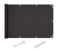Clôture de jardin imperméable et coupe-vent pour balcon - 150 x 700 cm - Gris foncé avec attaches de câble et corde pour une meilleure intimité en extérieur - Parfaite pour les terrasses et les