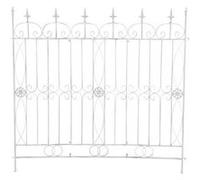 Clôture de jardin Mangold en fer 125 x 115 cm - CLP - Bordure d'extérieur élégante, Blanc