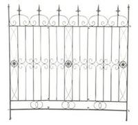 CLP Côture De Jardin Mangold En Fer I Bordure D'extérieur 125 x 115 cm I Treillis décoratif, Couleur:vert antique