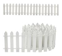 Clôture de Jardin Miniature Clôture en Bois,Clôture Miniature Flexible,Décoration de Jardin Mini Clôture Barrière 100 X 5cm(Blanc)