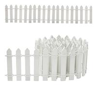 Clôture de Jardin Miniature Clôture en Bois,Clôture Miniature Flexible,Décoration de Jardin Mini Clôture Barrière 100 X 5 Cm (Blanc)
