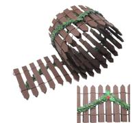 Clôture De Jardin Miniature, Mini Clôture en Bois, Déco Miniature Noël, DIY pour Pot de Fleurs, Micro Paysage, Terrarium, Maison de Poupée, Bonsaï, Accessoires de Jardin Miniature (Marron, 90 x 10 cm)
