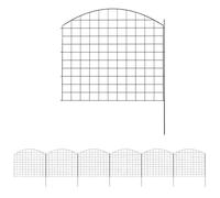 Clôture de jardin - Outsunny - lot de 6 - 460 x 97 cm - pour légumes, bordure de chemin, bordure de jardin - noir