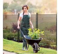 Outsunny - Clotûre de jardin - Acier avec revêtement PE - 93x22x150cm - Noir