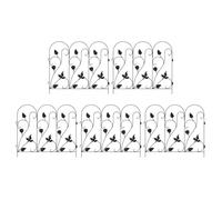 Clôture de jardin treillis - vidaXL - Noir - Motif feuille - 307x54,5x0,3 cm - Fer résistant - Utilisation extérieure