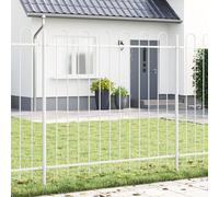 vidaXL Clôture de Jardin avec Arceau Blanc 5,1x1,5 m en Acier