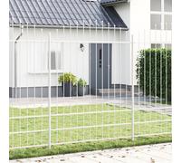 Clôture De Jardin Vidaxl Avec Un Sommet En Arc Blanc De 5,1 X 2 M En Acier