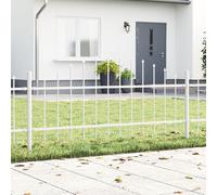 Clôture De Jardin Vidaxl Avec Un Sommet En Arc, Blanche, 5,1x0,75 M En Acier