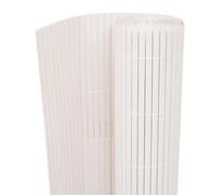 Clôture de jardin - VIDAXL - Double face - PVC - Blanc - 90 x 500 cm