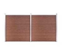 Clôture de jardin - VIDAXL - WPC - 353x186 cm - Marron - Résistante à la pourriture et rouille