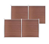vidaXL Clôture de jardin Panneau WPC 699x186 cm Marron