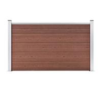 vidaXL Ensemble de panneaux de clôture WPC 699x105 cm Noir – Barrière de jardin