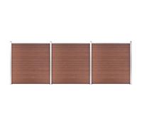 Clôture De Jardin Wpc 526x186 Cm Marron