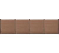 Clôture de jardin WPC avec poteaux Brise-vue Brise-vent Clôture à lamelles 183x705cm [neu.holz]