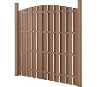 Clôture en Plein Cintre WPC Marron 185 x 193 cm [neu.holz]