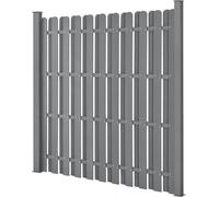 Clôture de jardin WPC Protection visuelle Protection contre le vent Clôture à lamelles 180x180cm Gris [nouveau.bois]
