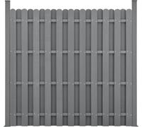 Clôture de jardin WPC Protection visuelle Protection contre le vent Clôture à lamelles 376x185cm Gris [neu.holz]