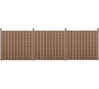 Clôture de jardin WPC Protection visuelle Protection contre le vent Clôture à lamelles 562x185cm Brun [neu.holz]