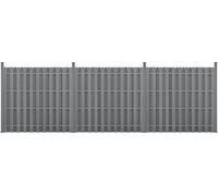 Clôture de jardin WPC Protection visuelle Protection contre le vent Clôture à lamelles 562x185cm Gris [neu.holz]