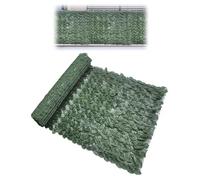 Clôture de lierre artificiel - Clôture de jardin | Rouleau de clôture extensible avec fausses feuilles de lierre 0,5 m x 2 m - Haie d'intimité résistante à la décoloration | Clôture murale de jardin