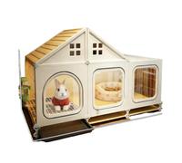 Clôture de Parc for Animaux de Compagnie Villa for Lapin Cochon d'Inde | Une grande enceinte d'activités intérieure crée une zone de repos et de jeu indépendante(Orange)
