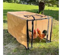 Clôture de poulailler mobile avec housse étanche - 4,13 x 2,17 x 2,17 m - Enclos pour petits animaux - Pour poules, canards, lapins et petits animaux, intérieur et extérieur
