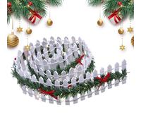Clôture de sapin de Noël - Bordure en bois de 90 cm - Garde décorative lumineuse à LED pour expositions de vacances, barrière de protection pour animaux de compagnie et arbres, décoration saisonnière