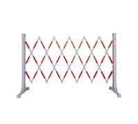 Clôture de sécurité routière extensible et rétractable en métal pliable pour chantiers de construction, écoles et entreprises, portable et mobile (500 x 120 cm)