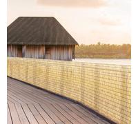 Clôture de séparation de terrasse en roseau naturel, clôture décorative en rouleau, clôture de jardin, 0,6 m, 0,7 m, 0,9 m, 1,1 m, 1,2 m, 1,4 m, 1,5 m, 1,6 m, 1,7 m, 1,8 m de haut (183 x 300 cm