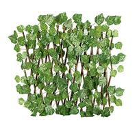 Clôture de simulation télescopique avec fleurs factices feuilles vertes plantes décoratives pour jardin mur garde-corps blocage