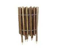 Clôture décorative - clôture de jardin - palissade/clôture en bois avec pénétration dans le sol/Bois de noisetier/Naturel H 60 cm (3-4 cm)