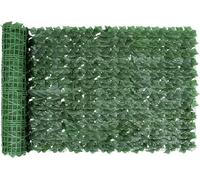 Clôture décorative de lierre artificiel, 3 m x 0,5 m, clôture de jardin, haie artificielle, rouleau de haie verte, clôture d'intimité, décoration murale extérieure (feuilles de patate douce)