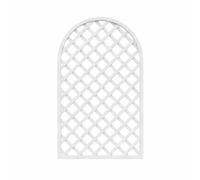 Clôture décorative en bois pour plantes grimpantes, fleurs et légumes - Blanc - 60 x 120 cm - Idéal pour les terrasses et les jardins