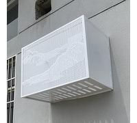 Clôture d'écran de confidentialité pour couverture de climatisation extérieure, alliage d'aluminium résistant aux intempéries, protecteur d'unité centrale de climatisation extérieure contre